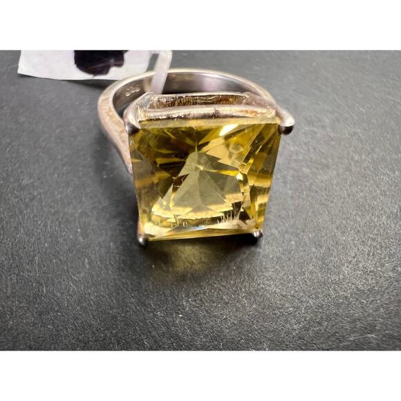 SOLD 
NEW size 7 lemon quartz citrine sterling silver ring 5.05 grams - Picture 2 of 16